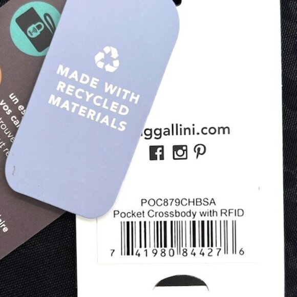 Baggallini Pocket Crossbody With RFID, Black Cheetah - NEW - Picture 14 of 15